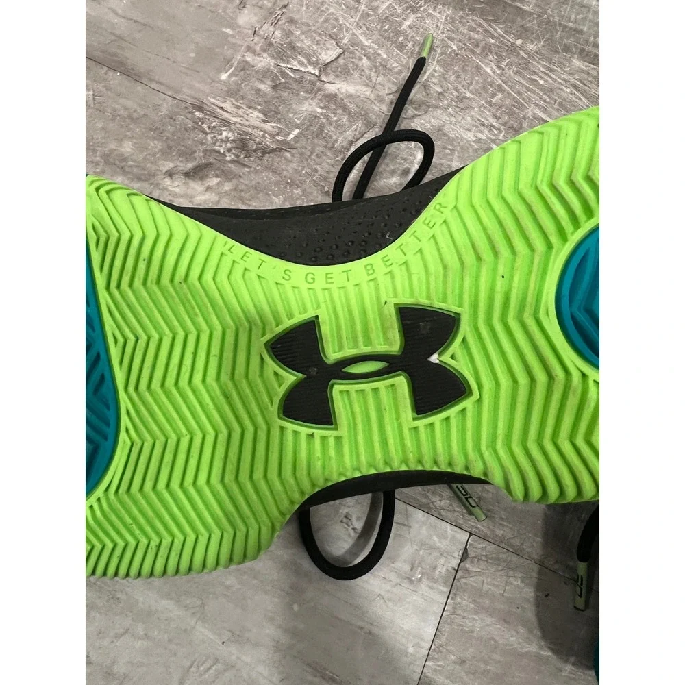 Under Armour Curry SC 3Zero III Basketball Shoes Youth US Mens 7 Black Green